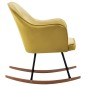 vidaXL Silla mecedora de terciopelo amarillo mostaza vidaXL Silla mecedora de terciopelo amarillo mostaza
