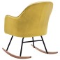 vidaXL Silla mecedora de terciopelo amarillo mostaza vidaXL Silla mecedora de terciopelo amarillo mostaza