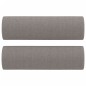 vidaXL Sofá de 3 plazas con cojines tela gris taupe 180 cm