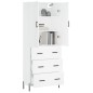 vidaXL Aparador alto madera contrachapada blanco 69,5x34x180 cm vidaXL Aparador alto madera contrachapada blanco 69,5x34x180 cm