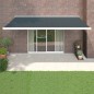 vidaXL Toldo retráctil aluminio y tela gris antracita 5x3 m