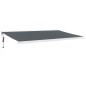 vidaXL Toldo retráctil aluminio y tela gris antracita 5x3 m