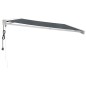 vidaXL Toldo retráctil aluminio y tela gris antracita 5x3 m