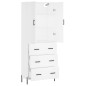 vidaXL Aparador alto madera contrachapada blanco 69,5x34x180 cm vidaXL Aparador alto madera contrachapada blanco 69,5x34x180 cm