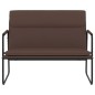 vidaXL Banco de cuero sintético marrón 100x64x80 cm