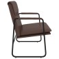 vidaXL Banco de cuero sintético marrón 100x64x80 cm