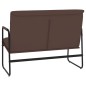 vidaXL Banco de cuero sintético marrón 100x64x80 cm
