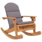 vidaXL Silla mecedora Adirondack con cojines madera maciza acacia vidaXL Silla mecedora Adirondack con cojines madera maciza acacia