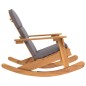 vidaXL Silla mecedora Adirondack con cojines madera maciza acacia vidaXL Silla mecedora Adirondack con cojines madera maciza acacia