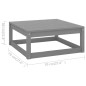 vidaXL Reposapiés de jardín con cojines 2 uds madera maciza de pino vidaXL Reposapiés de jardín con cojines 2 uds madera maciza de pino
