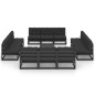 vidaXL Juego de muebles de jardín 13 pzas y cojines madera pino maciza vidaXL Juego de muebles de jardín 13 pzas y cojines madera pino maciza