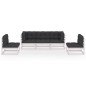 vidaXL Juego de muebles de jardín 5 pzas y cojines madera pino maciza vidaXL Juego de muebles de jardín 5 pzas y cojines madera pino maciza
