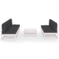 vidaXL Muebles de jardín 8 piezas con cojines de madera de pino maciza vidaXL Muebles de jardín 8 piezas con cojines de madera de pino maciza