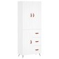 vidaXL Aparador alto madera contrachapada blanco 69,5x34x180 cm vidaXL Aparador alto madera contrachapada blanco 69,5x34x180 cm
