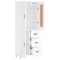 vidaXL Aparador alto madera contrachapada blanco 69,5x34x180 cm vidaXL Aparador alto madera contrachapada blanco 69,5x34x180 cm