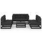 vidaXL Juego de muebles de jardín 7 pzas y cojines madera pino maciza vidaXL Juego de muebles de jardín 7 pzas y cojines madera pino maciza