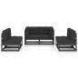 vidaXL Juego de muebles de jardín 6 pzas y cojines madera pino maciza vidaXL Juego de muebles de jardín 6 pzas y cojines madera pino maciza