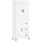 vidaXL Aparador alto madera contrachapada blanco brillo 69,5x34x180 cm vidaXL Aparador alto madera contrachapada blanco brillo 69,5x34x180 cm