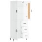 vidaXL Aparador alto madera contrachapada blanco brillo 69,5x34x180 cm vidaXL Aparador alto madera contrachapada blanco brillo 69,5x34x180 cm