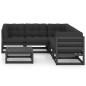 vidaXL Juego de muebles de jardín 6 pzas y cojines madera pino maciza vidaXL Juego de muebles de jardín 6 pzas y cojines madera pino maciza