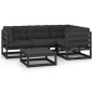 vidaXL Juego de muebles de jardín 5 pzas y cojines madera pino maciza vidaXL Juego de muebles de jardín 5 pzas y cojines madera pino maciza