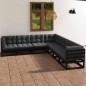 vidaXL Juego de muebles de jardín 7 pzas y cojines madera maciza pino vidaXL Juego de muebles de jardín 7 pzas y cojines madera maciza pino