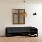 vidaXL Juego de muebles de jardín 5 pzas y cojines madera pino maciza vidaXL Juego de muebles de jardín 5 pzas y cojines madera pino maciza