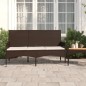 vidaXL Banco de jardín de 3 plazas con cojines ratán sintético marrón vidaXL Banco de jardín de 3 plazas con cojines ratán sintético marrón