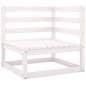 vidaXL Juego de muebles de jardín 7 pzas y cojines madera maciza pino