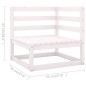 vidaXL Juego de muebles de jardín 7 pzas y cojines madera maciza pino