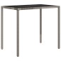 vidaXL Set de muebles de jardín 6 pzas y cojines ratán sintético gris
