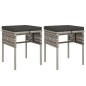 vidaXL Set de muebles de jardín 6 pzas y cojines ratán sintético gris