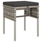 vidaXL Set de muebles de jardín 6 pzas y cojines ratán sintético gris