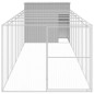 vidaXL Caseta perros corral acero galvanizado gris claro 214x865x181cm vidaXL Caseta perros corral acero galvanizado gris claro 214x865x181cm