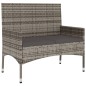 vidaXL Set de muebles de jardín 6 pzas y cojines ratán sintético gris