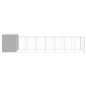 vidaXL Caseta perros corral acero galvanizado gris claro 214x865x181cm vidaXL Caseta perros corral acero galvanizado gris claro 214x865x181cm