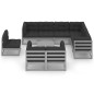 vidaXL Set de muebles de jardín 10 pzas con cojines madera pino gris vidaXL Set de muebles de jardín 10 pzas con cojines madera pino gris