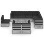 vidaXL Set de muebles de jardín 9 pzas con cojines madera pino gris vidaXL Set de muebles de jardín 9 pzas con cojines madera pino gris