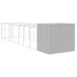 vidaXL Caseta perros corral acero galvanizado gris claro 214x865x181cm vidaXL Caseta perros corral acero galvanizado gris claro 214x865x181cm