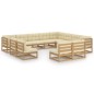 vidaXL Set de muebles de jardín 12 pzs cojines madera pino marrón miel vidaXL Set de muebles de jardín 12 pzs cojines madera pino marrón miel