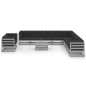 vidaXL Set de muebles de jardín 12 pzas con cojines madera pino gris vidaXL Set de muebles de jardín 12 pzas con cojines madera pino gris