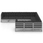 vidaXL Set de muebles de jardín 10 pzas con cojines madera pino gris vidaXL Set de muebles de jardín 10 pzas con cojines madera pino gris