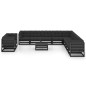 vidaXL Set de muebles de jardín 12 pzas con cojines madera pino negro vidaXL Set de muebles de jardín 12 pzas con cojines madera pino negro