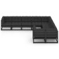 vidaXL Set de muebles de jardín 9 pzas con cojines madera pino negro vidaXL Set de muebles de jardín 9 pzas con cojines madera pino negro