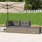 vidaXL Set de muebles de jardín 3 pzas y cojines ratán sintético gris vidaXL Set de muebles de jardín 3 pzas y cojines ratán sintético gris