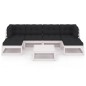 vidaXL Set muebles jardín 7 pzas con cojines madera maciza pino blanco