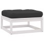 vidaXL Set muebles jardín 7 pzas con cojines madera maciza pino blanco