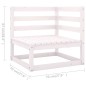 vidaXL Set de muebles de jardín 9 pzas con cojines madera pino blanco
