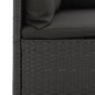 vidaXL Set de muebles de jardín 3 pzas y cojines ratán sintético negro vidaXL Set de muebles de jardín 3 pzas y cojines ratán sintético negro