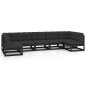 vidaXL Set de muebles de jardín 7 pzas con cojines madera pino negro vidaXL Set de muebles de jardín 7 pzas con cojines madera pino negro